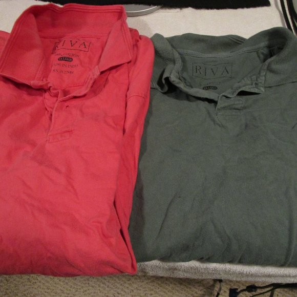 Riva Shirts 2 Mens Polo Shirts Xxl Poshmark
